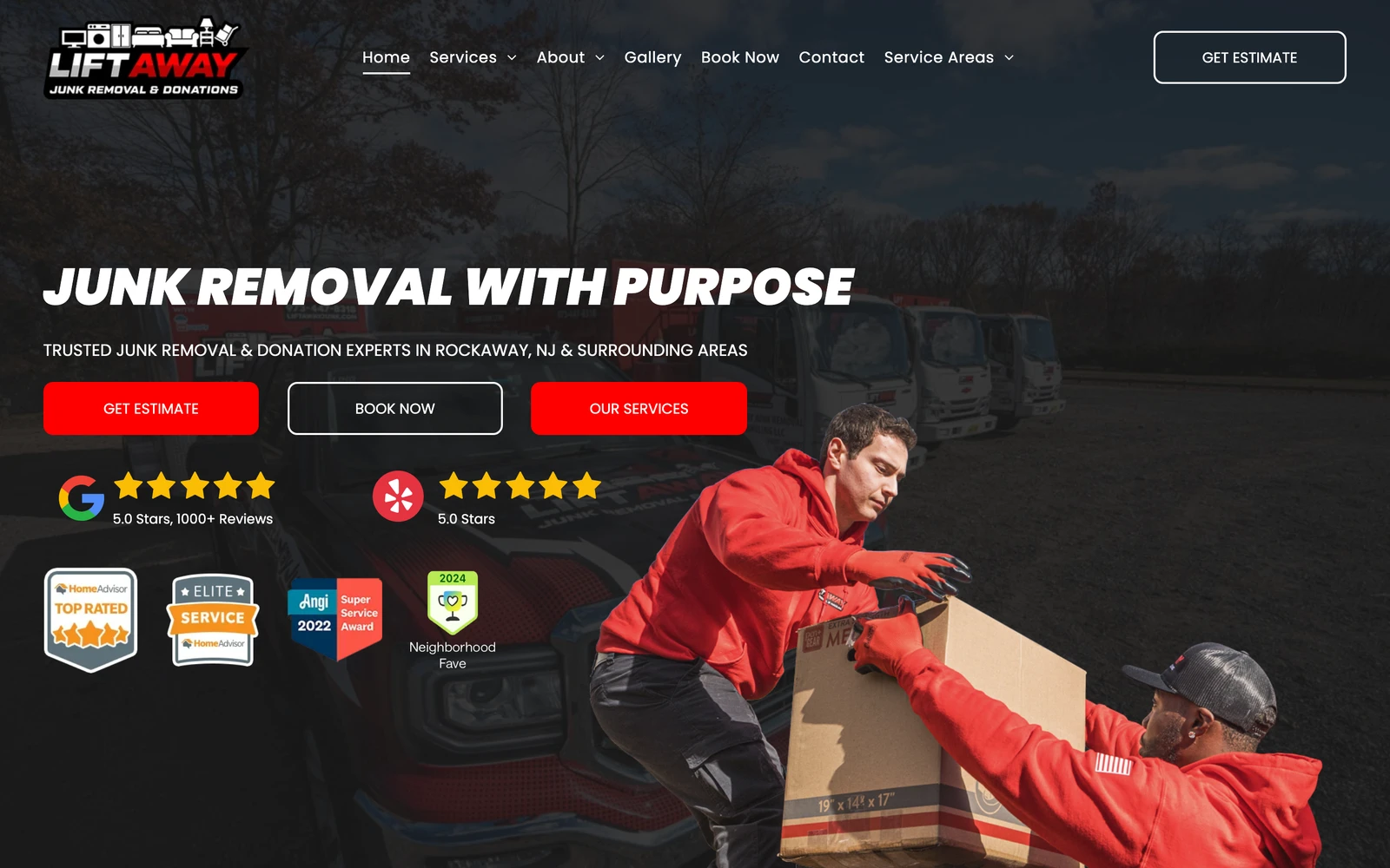 Lift Away Junk website rebuild