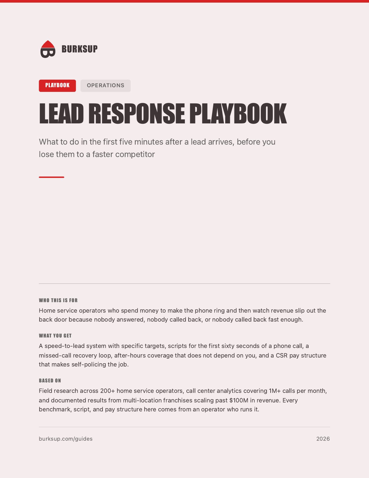 Preview of Lead Response Playbook